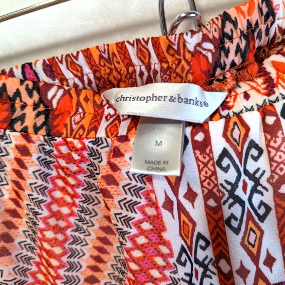 Sheer printed tiered skirt - Picture 3 of 5